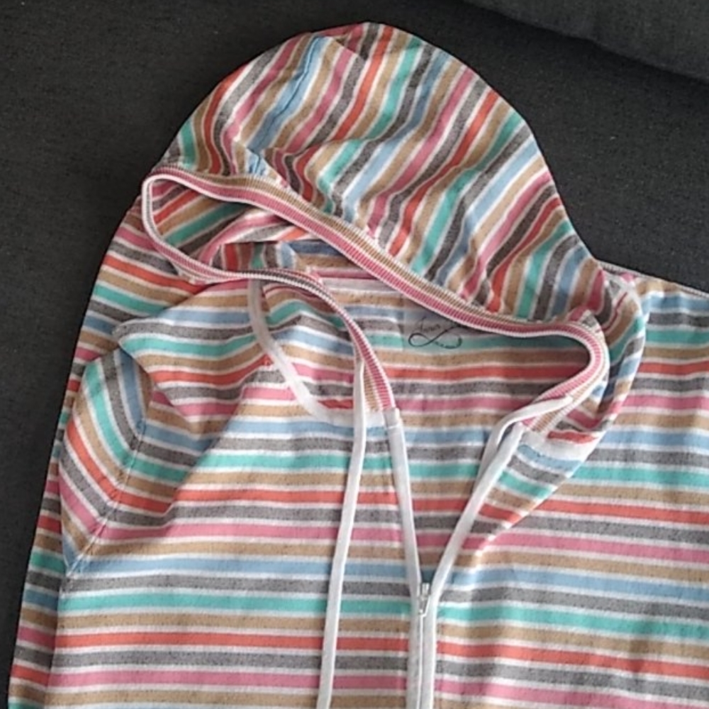 NWT inner shine stripe zip hoodie size XSmall